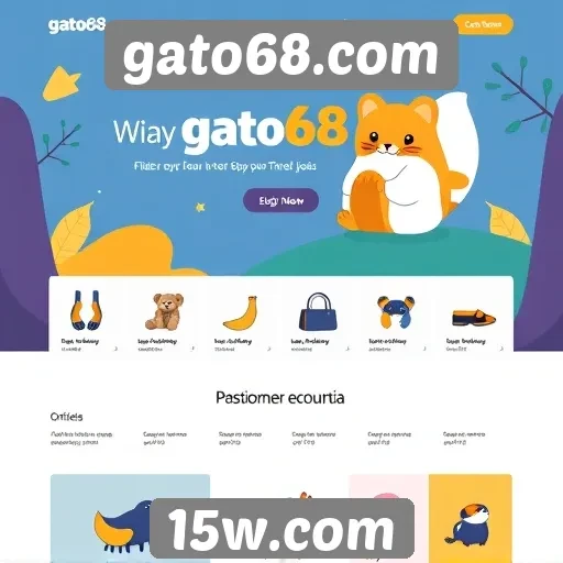 exploração do design intuitivo do site gato68.com